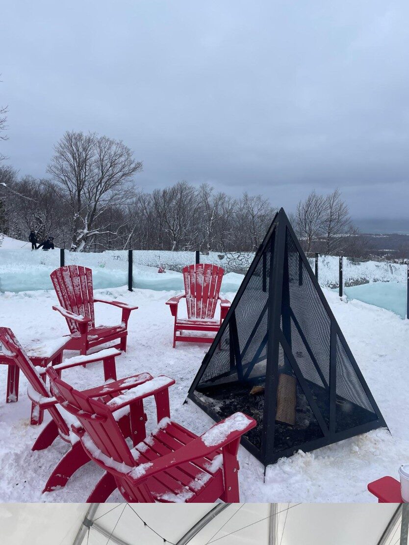Member soaking up the alpine views at Blue Mountain