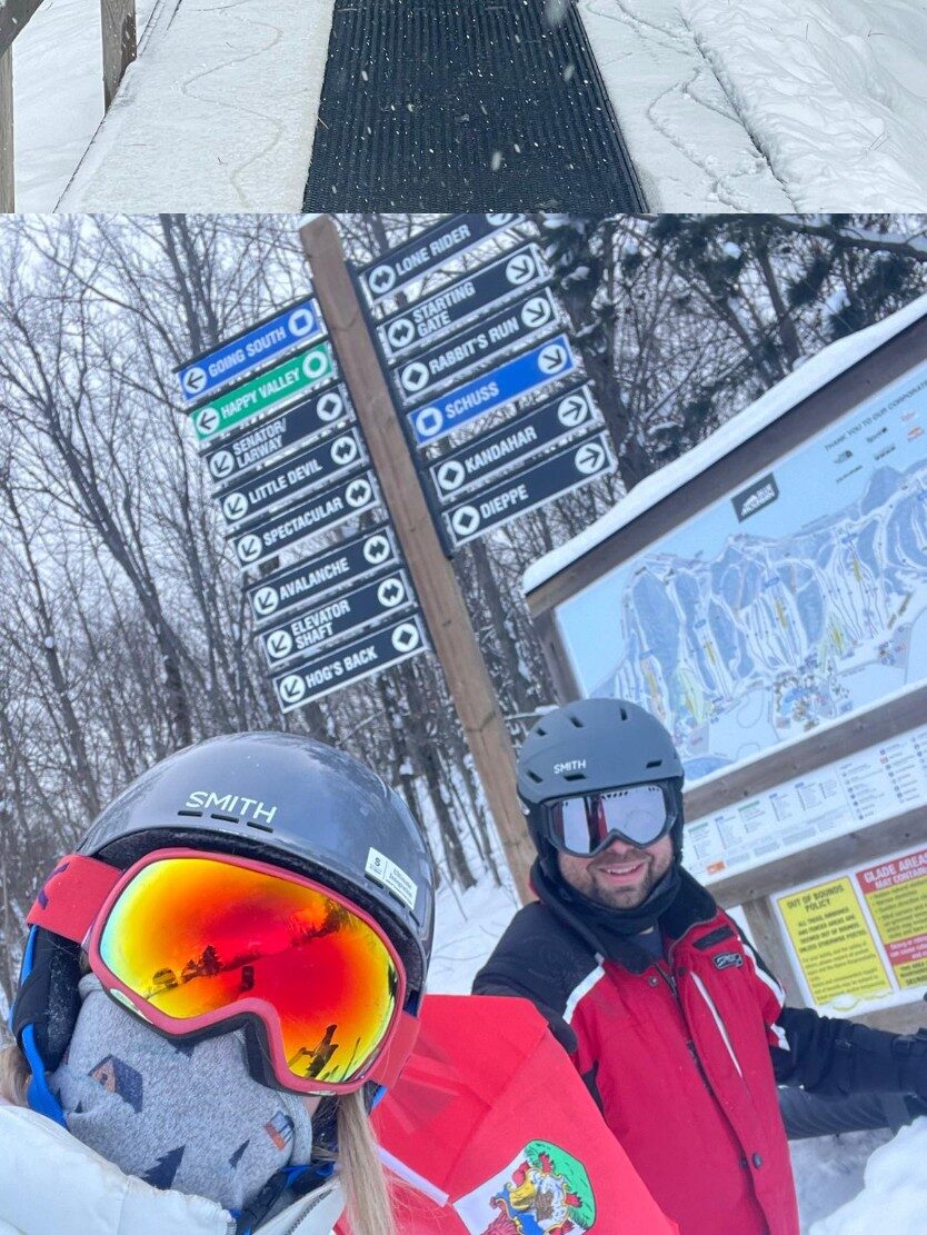 Member smiling in the snow on the January 2025 trip