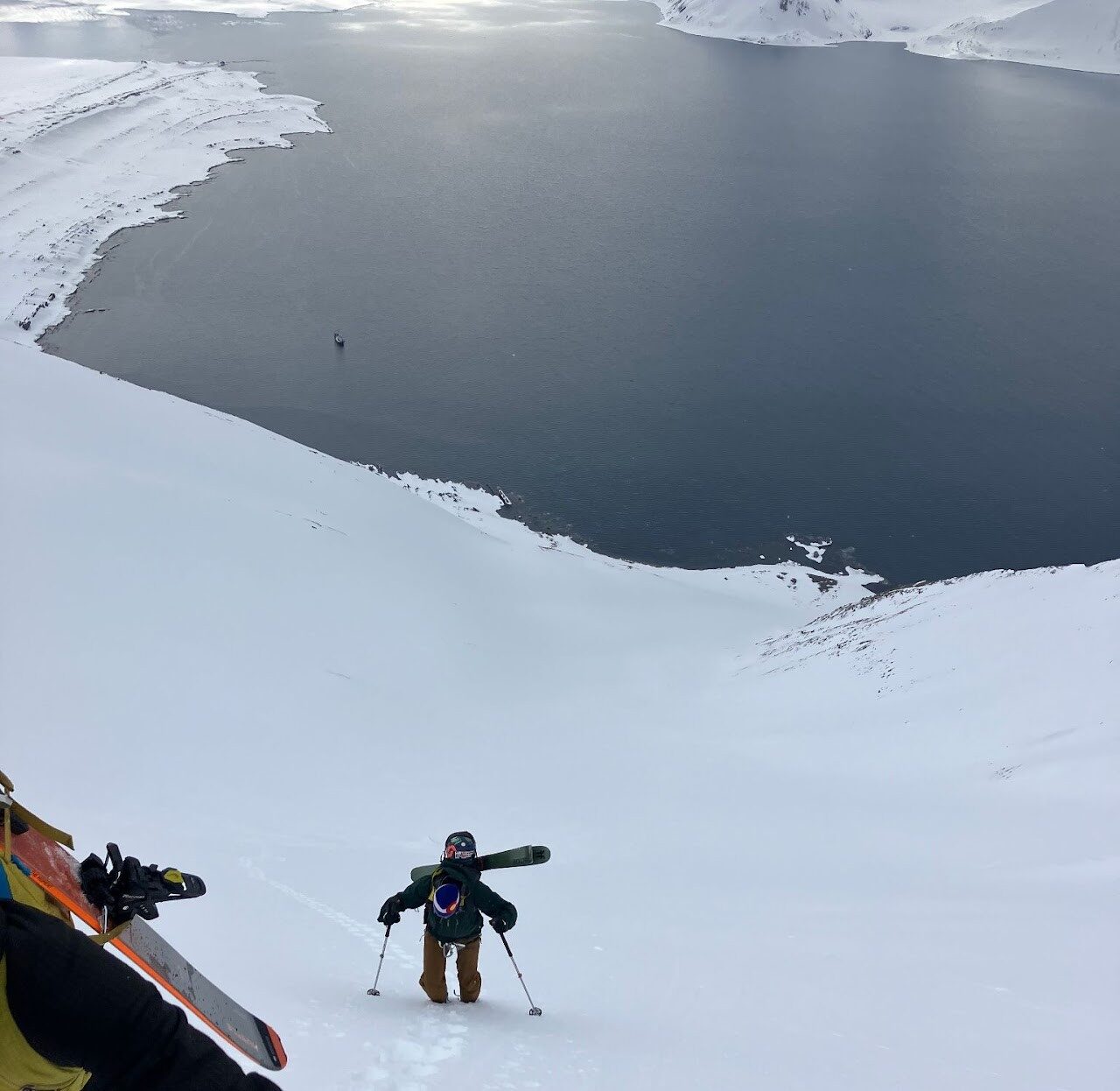 Arctic fjord scenery on the Svalbard ski touring expedition