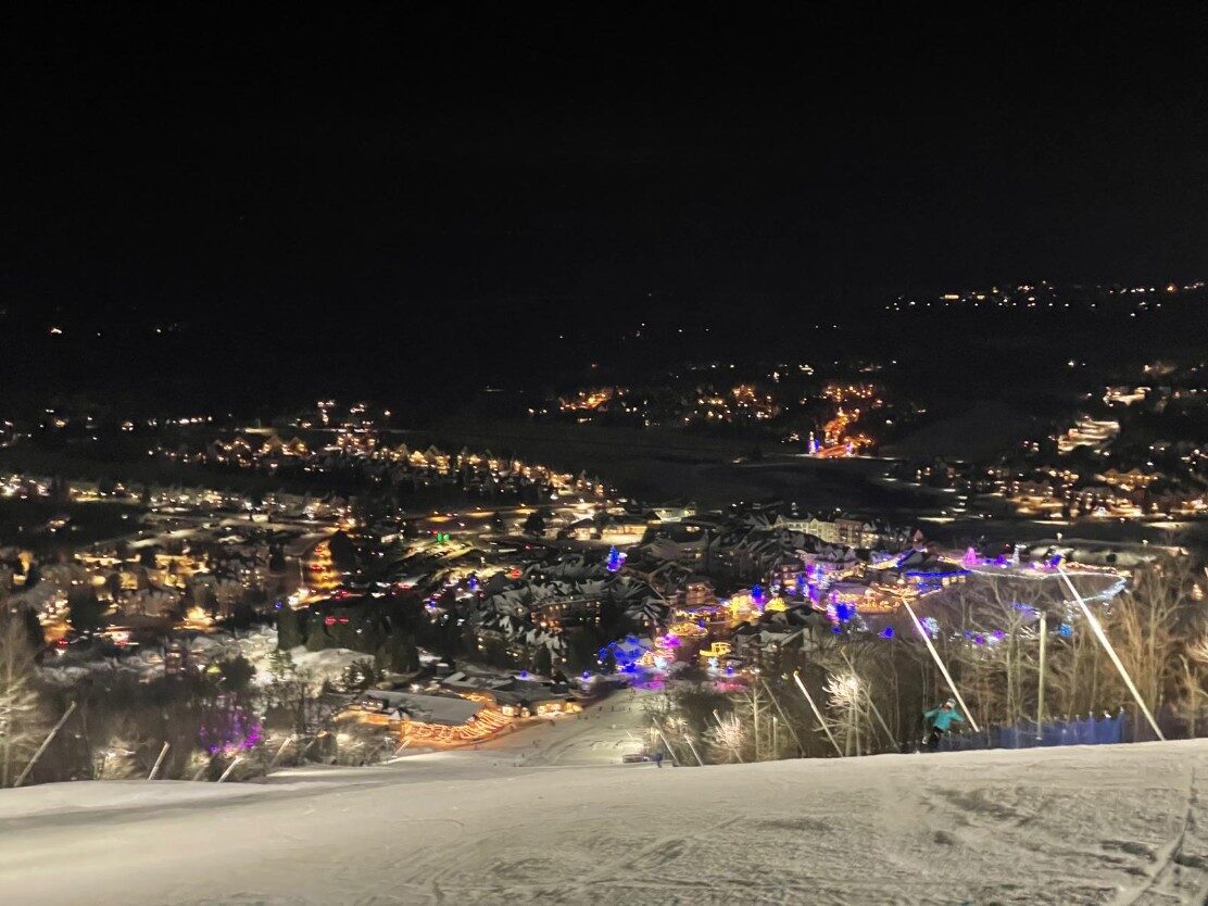 Snowy resort scenery at the MLK Ski Festival Weekend